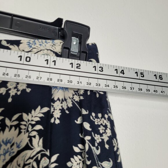 Vintage y2k blue white dark boho wrap style midi maxi cottage modest skirt 6 - Picture 3 of 6